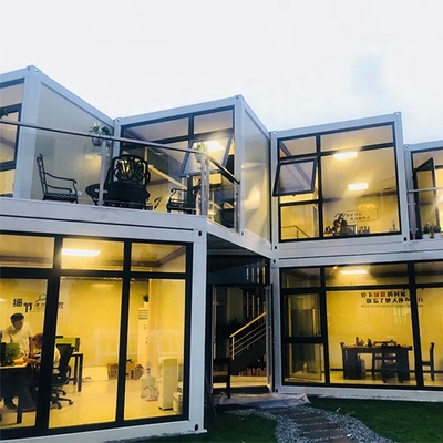 Easy Install Prefabricated Home Luxury Villa Two Story Flat Pack Modular Container Prefab Self Easy Assemble House