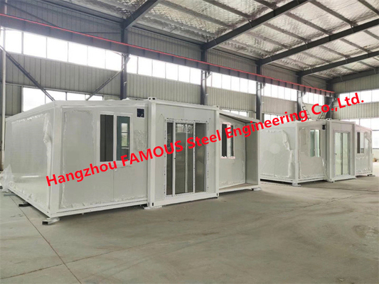 20ft Steel Structures Folding Living Prefab Modular Homes Portable Stackable Foldable