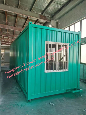 Corrugated type fixed box firmly welded self-assembled container houses customized houses for Fiji workers' dormitories