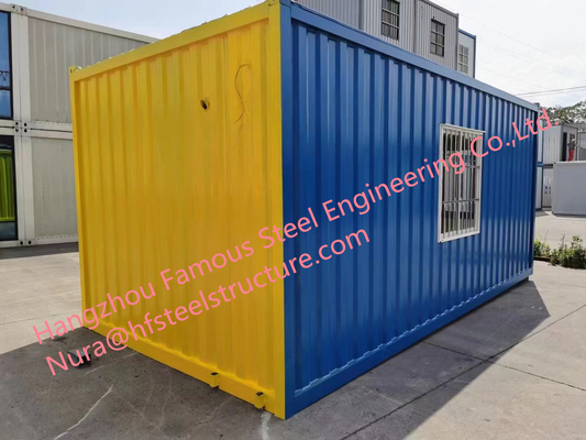 Corrugated type fixed box firmly welded self-assembled container houses customized houses for Fiji workers' dormitories