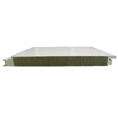 100mm Rock Wool Polyurethane Edge-Sealing Roof Panel for Fire Resistance A1