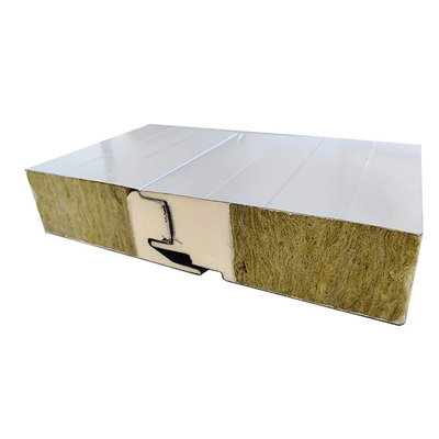 100mm Rock Wool Polyurethane Edge-Sealing Roof Panel for Fire Resistance A1