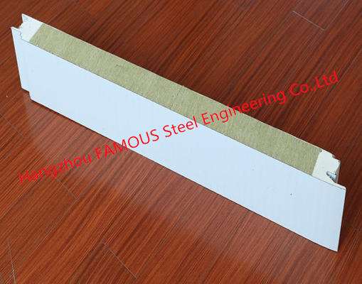 100mm Rock Wool Polyurethane Edge-Sealing Roof Panel for Fire Resistance A1