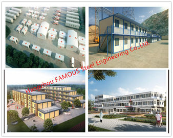 Lightweight Steel Frame Flat Pack Prefab Containers For International Rescue Camp Or Clinic Office