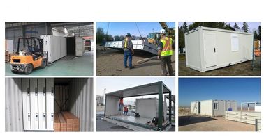 Modular Flat Pack Container Office Rooms For Temporary Use Prefab Transportable Cabins With Durable Frame