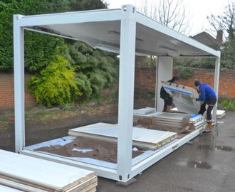 Modular Flat Pack Container Office Rooms For Temporary Use Prefab Transportable Cabins With Durable Frame