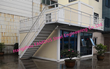 G +1 Floor Foldable Living Prefab Homes Modular Integrated Container House For Labor Camp