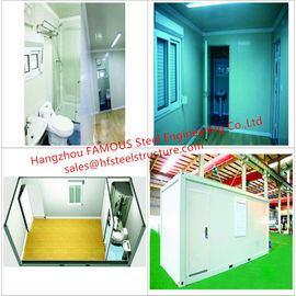 Portable Prefab Container Homes With Interior Decorations Bedroom / Bathroom / Kitchen / Washbasin