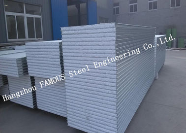100mm Residential Fireproof Steel Sheet EPS Sandwich Panels Wall Cladding Systems