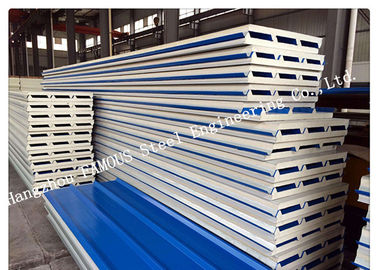 Lightweight Heat Insulation PU Sandwich Panels for Roof Cladding Systems Easy Assembling