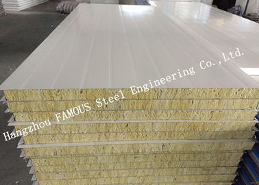 Fast Construction Easy Installation Rock Wool Sandwich Panels Water Proof Wall Systems