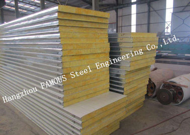 Fast Construction Easy Installation Rock Wool Sandwich Panels Water Proof Wall Systems