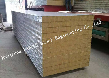 High Density Sound Insulation Rock Wool Sandwich Panels Fire Proof Wall Panel
