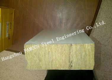 950mm Width Fire Resistant Mineral Wool Sandwich Wall Panels Durability and Long Life Time