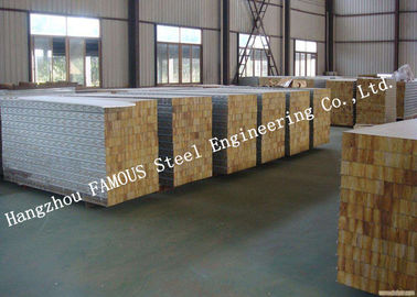 950mm Width Fire Resistant Mineral Wool Sandwich Wall Panels Durability and Long Life Time
