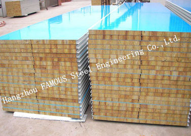 950mm Width Fire Resistant Mineral Wool Sandwich Wall Panels Durability and Long Life Time