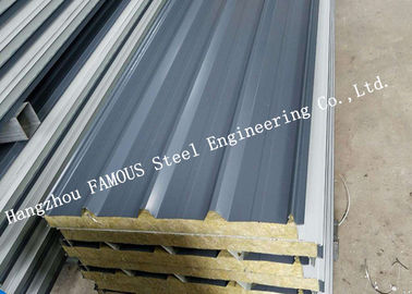 Recycled Usage Fire Resistant Rock Wool Sandwich Panels Easy Installation Roof Systems