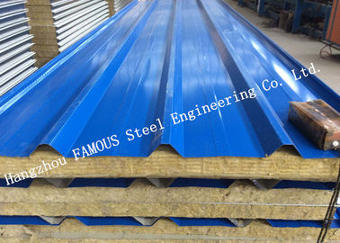 960mm Width Reliable Structure Mineral Wool Sandwich Panels for Cold Room Storage Roof Panel