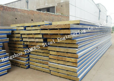 960mm Width Reliable Structure Mineral Wool Sandwich Panels for Cold Room Storage Roof Panel