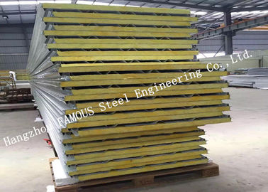 960mm Width Reliable Structure Mineral Wool Sandwich Panels for Cold Room Storage Roof Panel