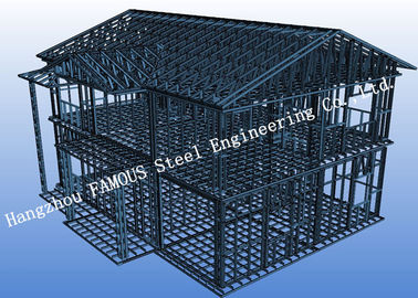 Pre-engineered Stabl Structure Light Steel Villa with Glass Curtain Wall for Showroom