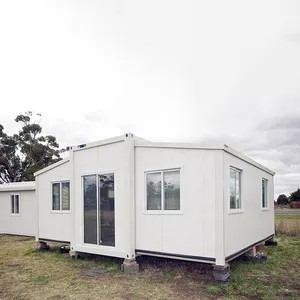 20ft Steel Structures Folding Living Prefab Modular Homes Stackable Foldable Container House