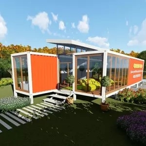 Customized tiny prefabricated container house for hotels　 with factory sale price