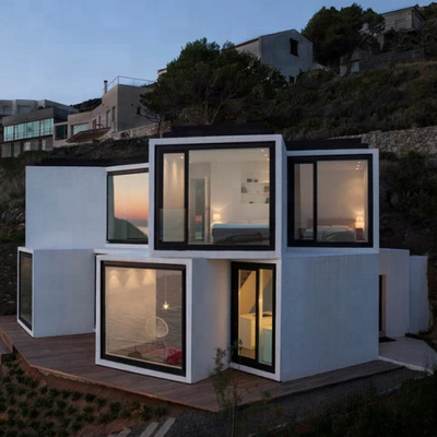 One Story Two Bedroom Prefabricated villa Building Steel Structure Prefab House