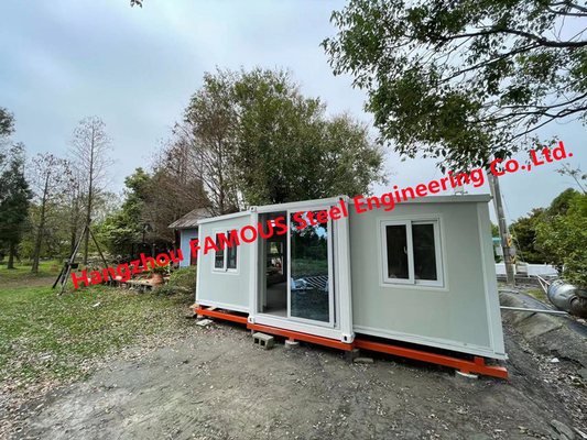 Extended foldable prefab container homes/40ft folding living container/expandable cabin foldable container house