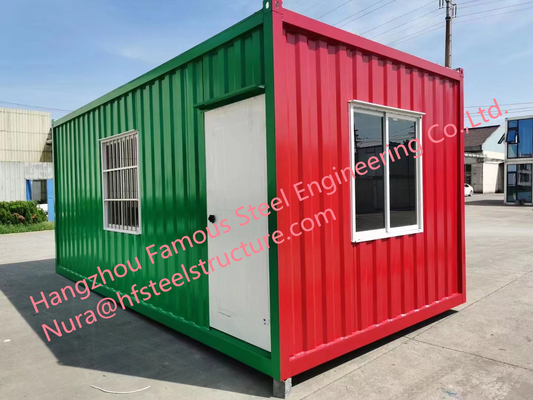 Corrugated type fixed box firmly welded self-assembled container houses customized houses for Fiji workers' dormitories