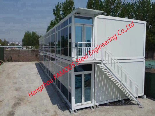 Glass Curtain Prefab Detachable Prefab  House For Accommodation Modular Container Units With Custom Size