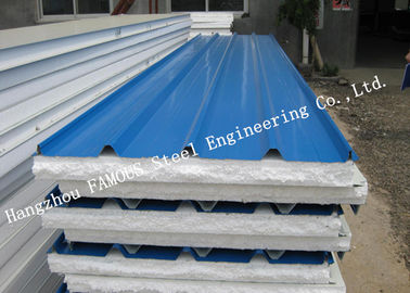 Light Weight Construction EPS Sandwich Panels Roofing For Cold Room