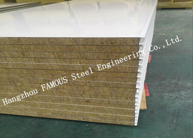 High Density Sound Insulation Rock Wool Sandwich Panels Fire Proof Wall Panel