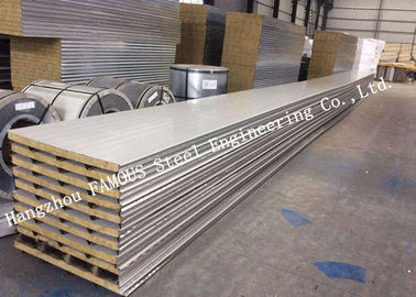 960mm Width Reliable Structure Mineral Wool Sandwich Panels for Cold Room Storage Roof Panel